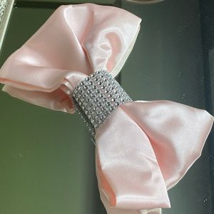 Satin blush colored napkins